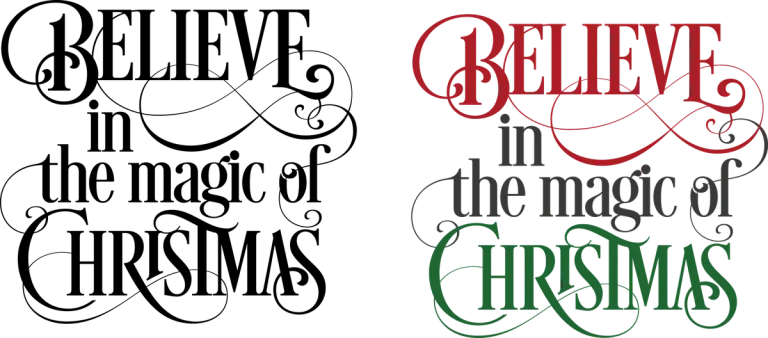 Believe in the Magic of Christmas Script Sign