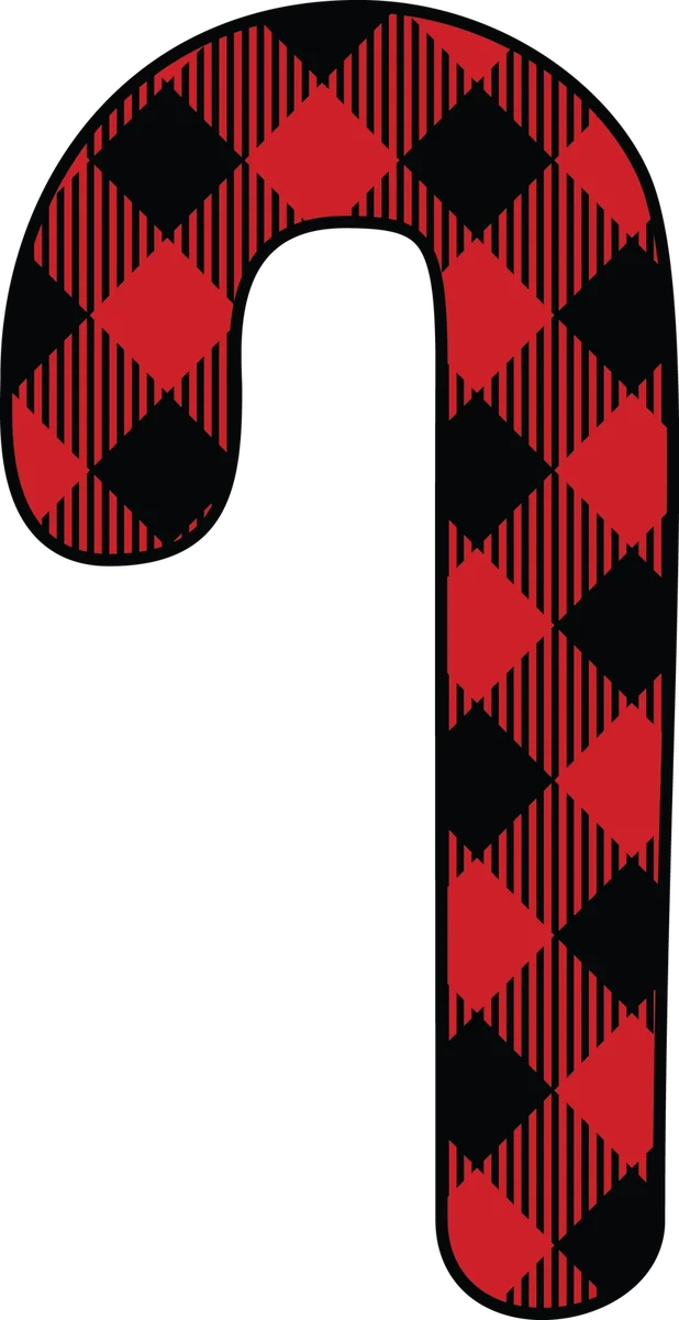 Buffalo Plaid Candy Cane