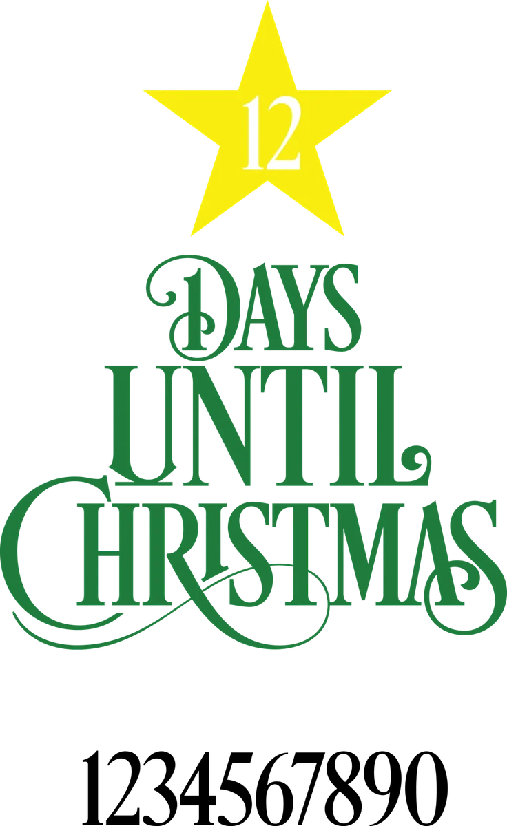 Days Until Christmas Tree Countdown