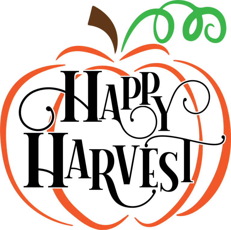 Happy Harvest Pumpkin Outline