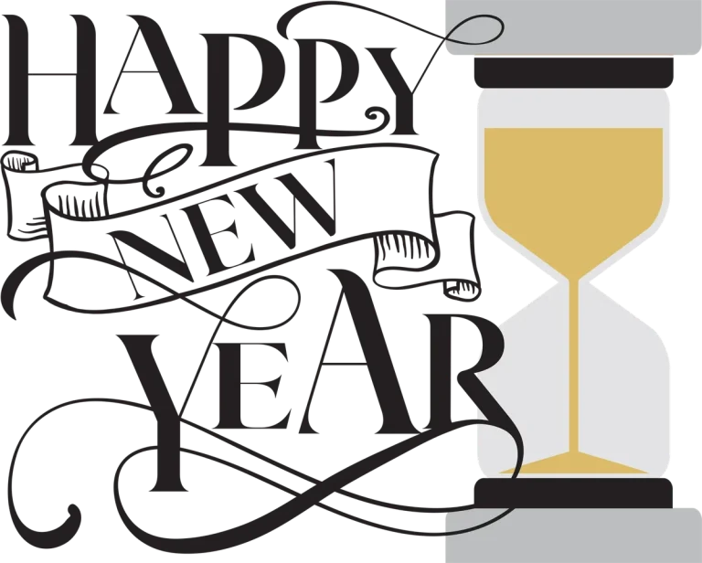 Happy New Year Hourglass