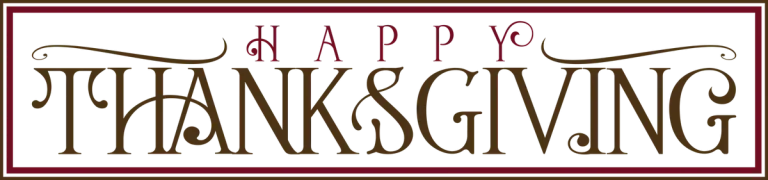 Happy Thanksgiving 6×24 Sign