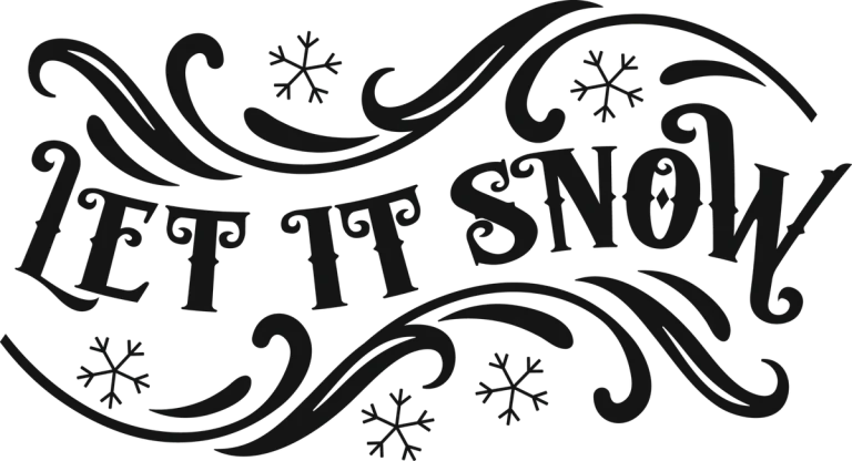 Let It Snow Swirl Banner