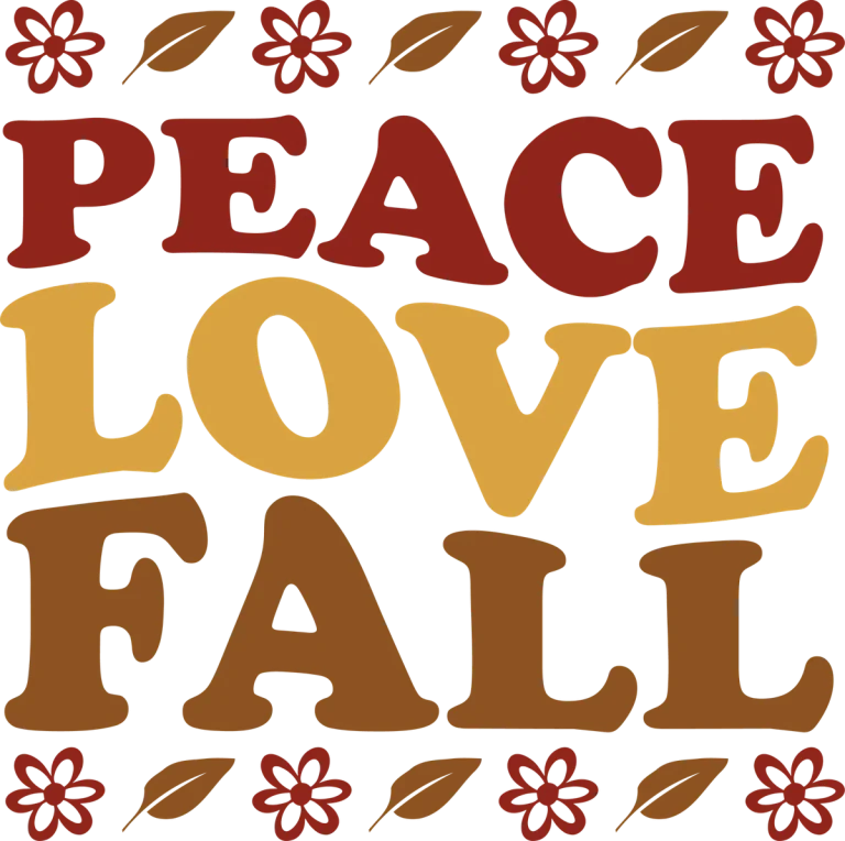 Peace Love Fall Retro