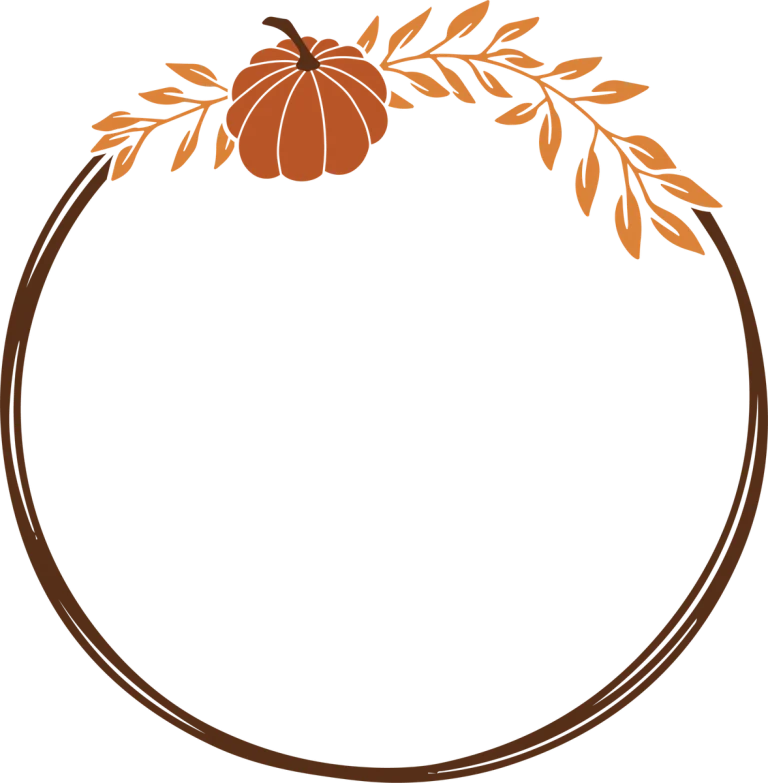 Pumpkin Crown Monogram Frame