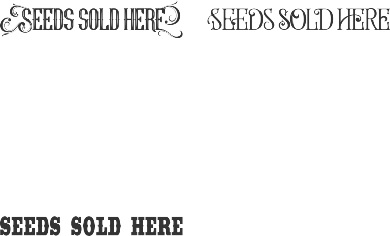 Seeds Sold Here Word Set